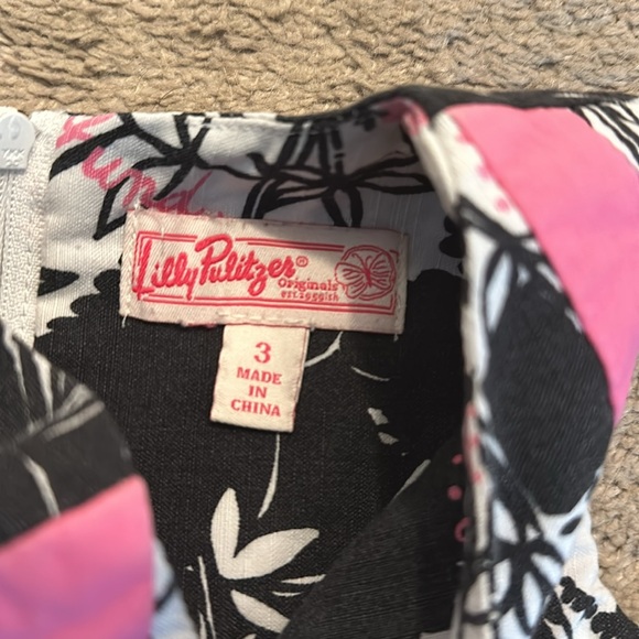 Lilly Pulitzer Girl's Originals Shift Dress Panda Pandamonium 3T - Picture 2 of 4